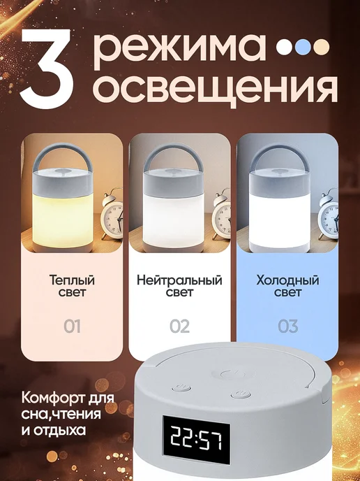 SVERT Ночник детский прикроватный сенсорный, белый, фото 3