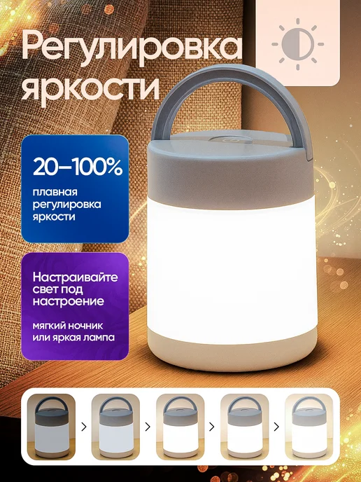 SVERT Ночник детский прикроватный сенсорный, белый, фото 4